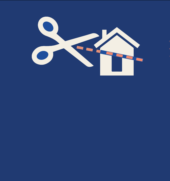 scissors and housing cut 