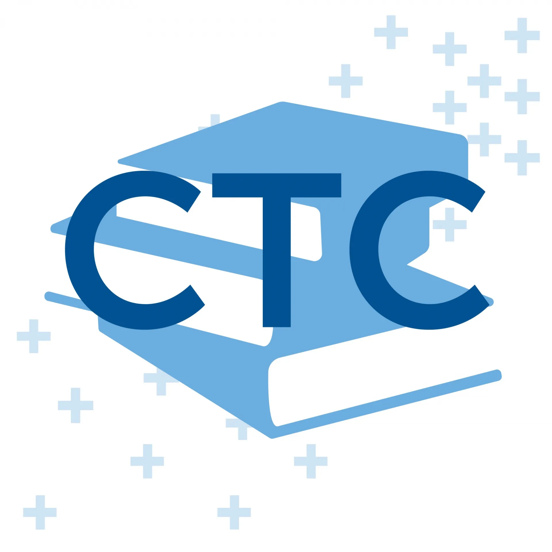 Icon of three books with letters CTC in front