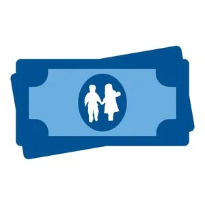 money with a symbol of children 