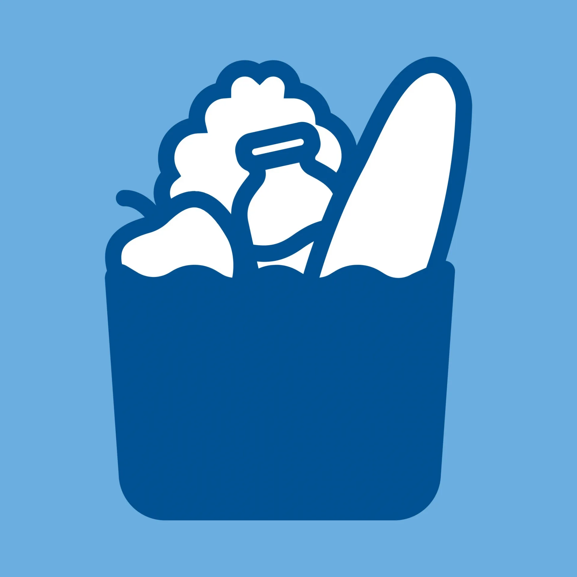 Graphic of a paper bag of food