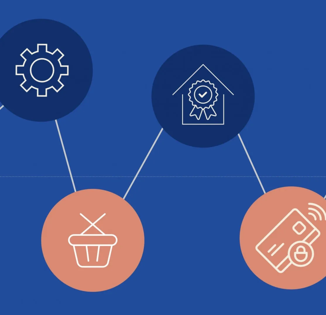 icons of house, credit card, etc