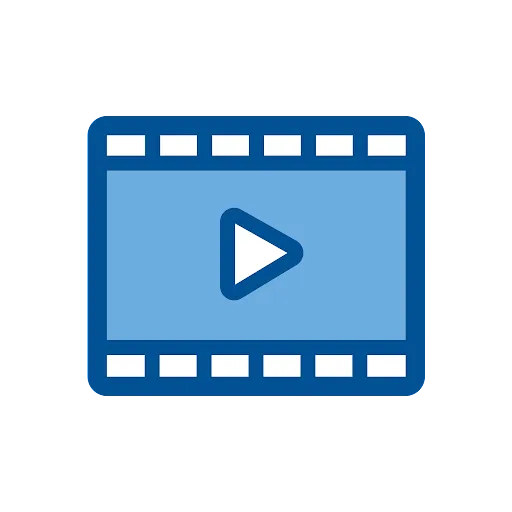 video icon of "play" button 